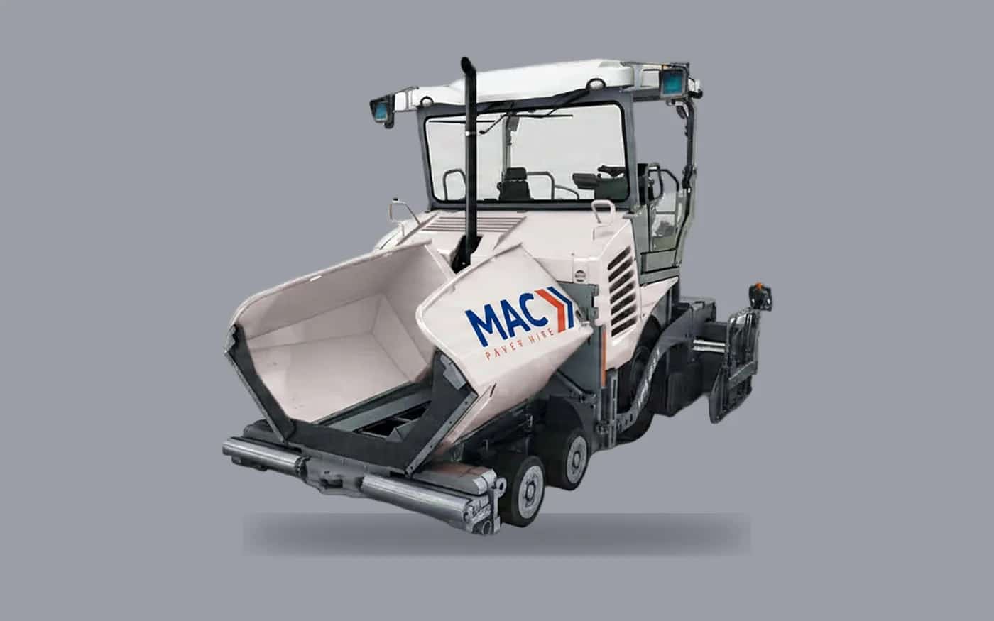 MAC PA83 VÖGELE SUPER 1803-3i wheeled paver in hire livery - illustrated product view