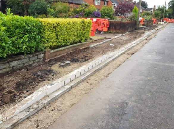 Footpath Reconstruction, Newcastle Road, Madeley