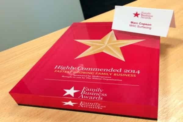 Highly Commended Fastest Growing Family Business of the Year 2014