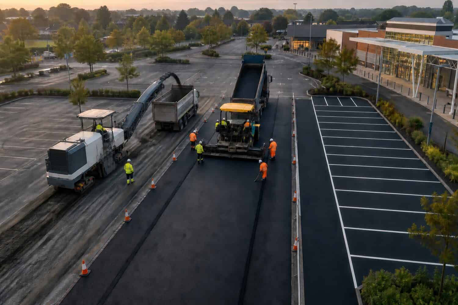 How long does commercial car park resurfacing take