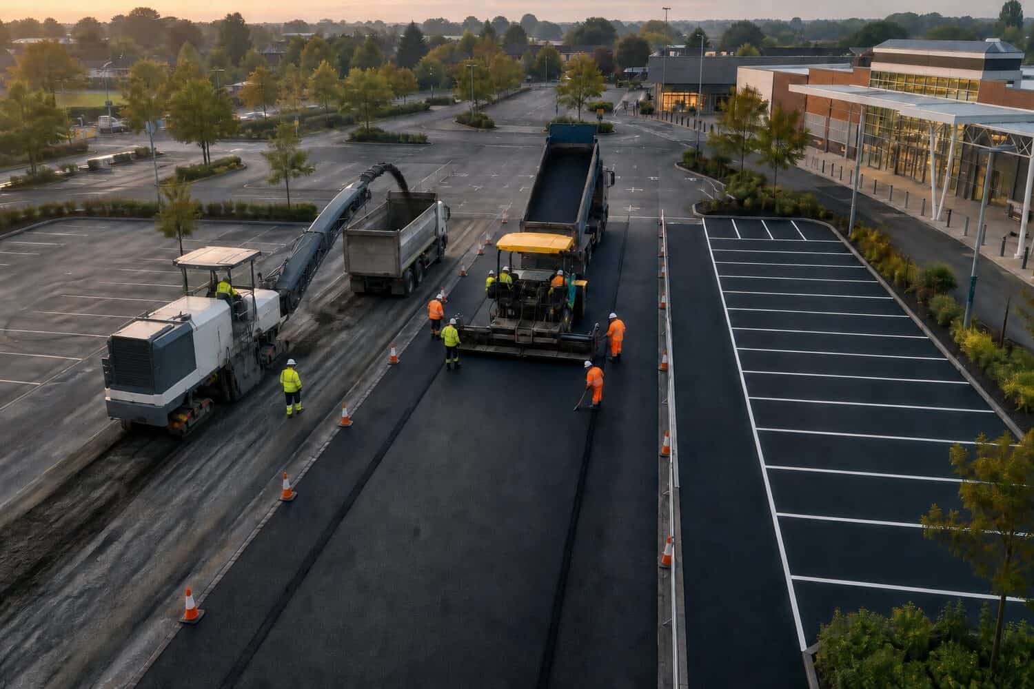 How long does commercial car park resurfacing take