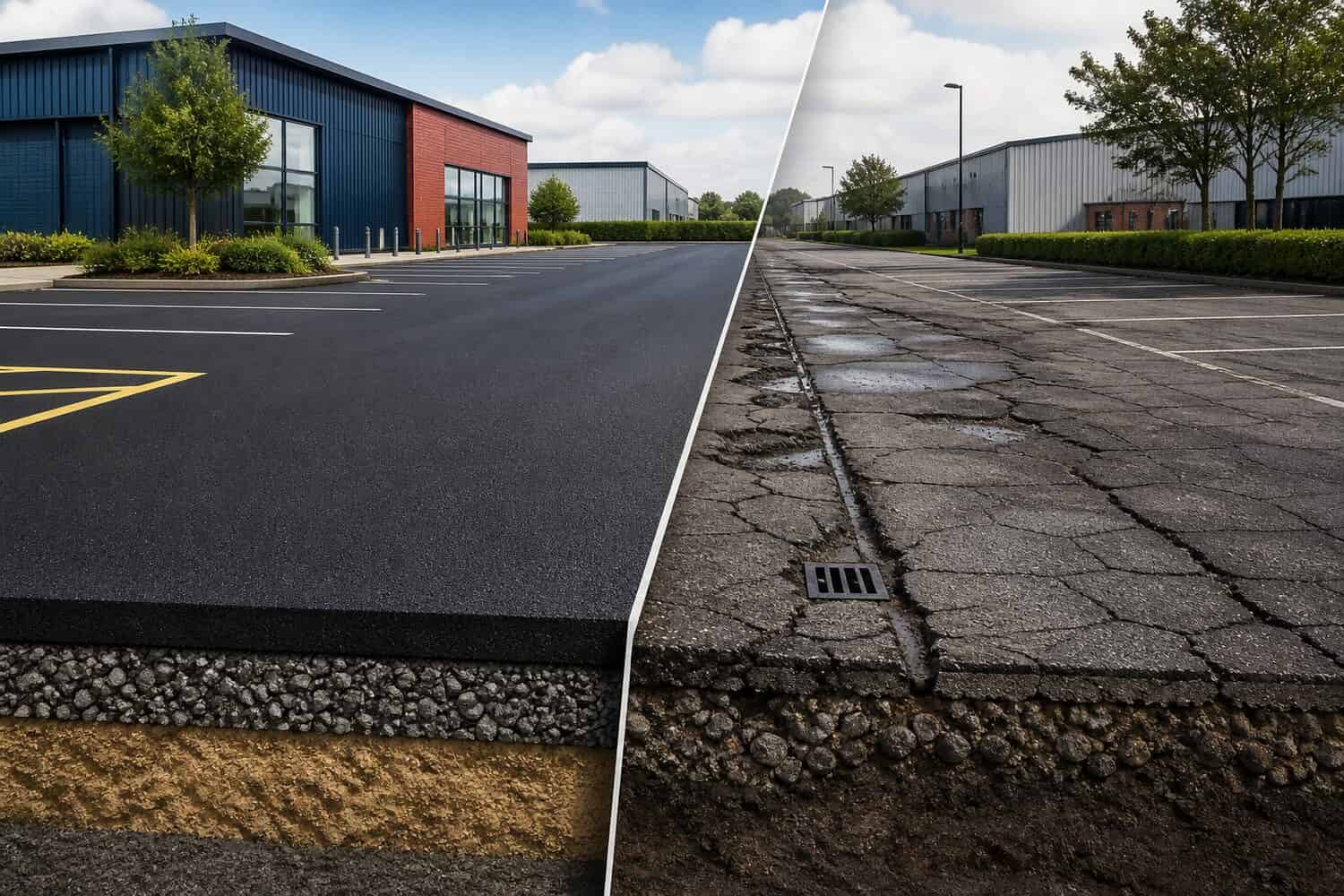 How long should a commercial car park surface last?