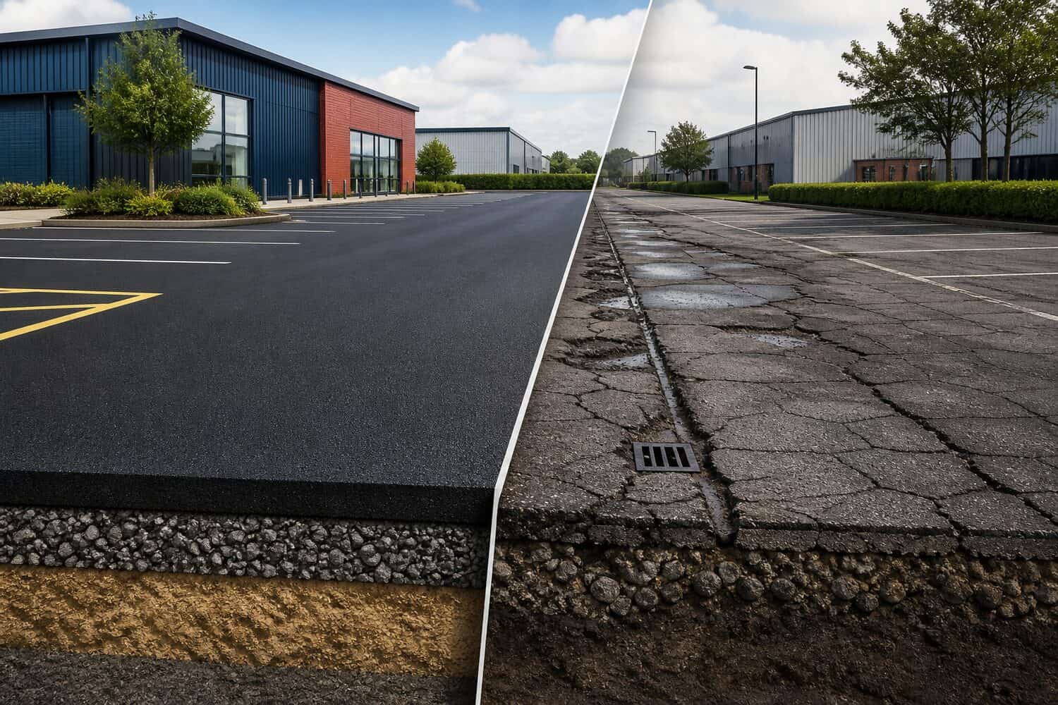 How long should a commercial car park surface last?