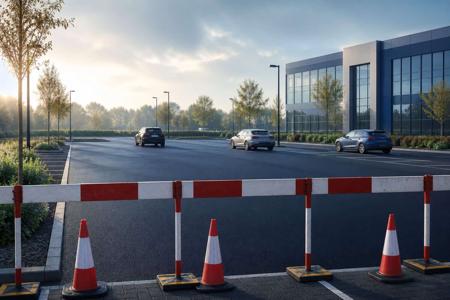 School car park resurfacing in the summer holidays
