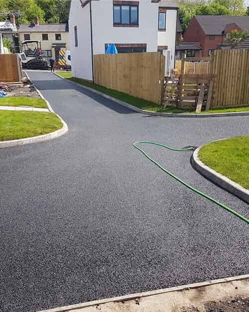 Surfacing works on a new build construction site